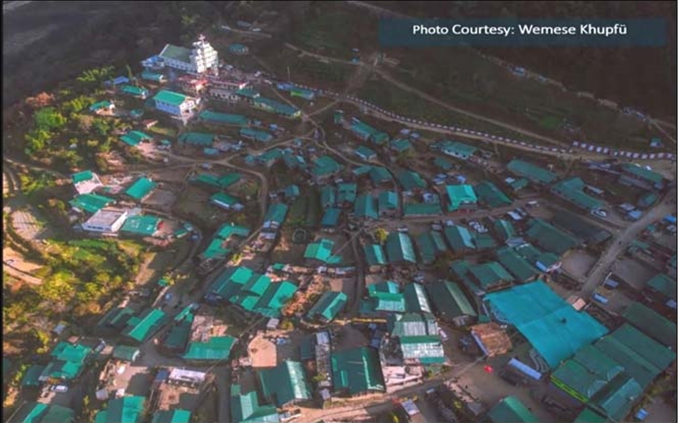 Aerial view of Zapami village