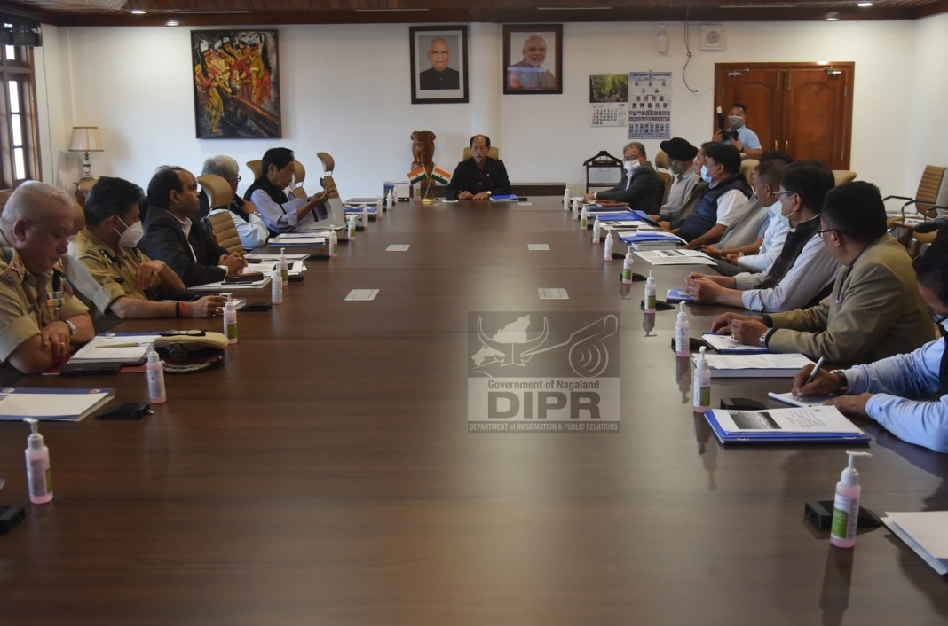 CHIEF MINISTER & CHAIRMAN NSDMA, NEIPHIU RIO HOLDS MONSOON PREPAREDNESS REVIEW MEETING