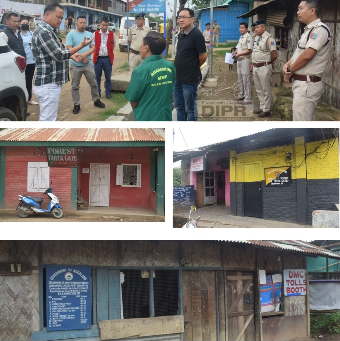 OFFICIAL INSPECTION TEAM INSPECTS VARIOUS CHECK GATES IN DIMAPUR