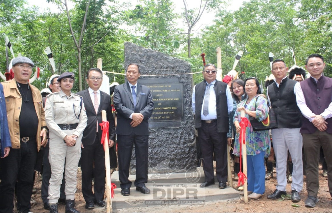 FOUNDATION STONE OF DISTRICT COURT COMPLEX, NOKLAK LAID