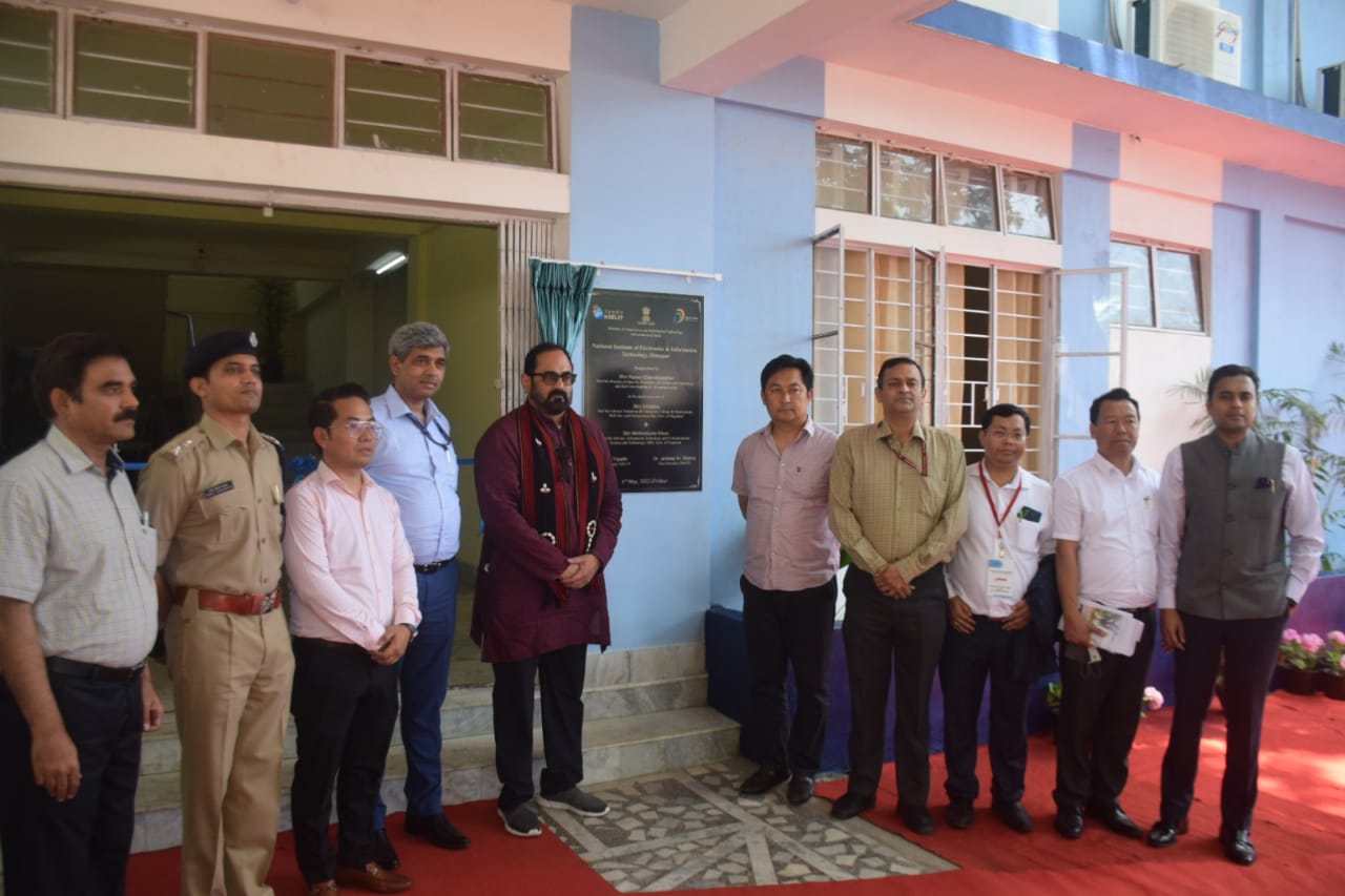 UNION MOS CHANDRASHEKHAR UNVEILS NIELIT PLAQUE IN DIMAPUR