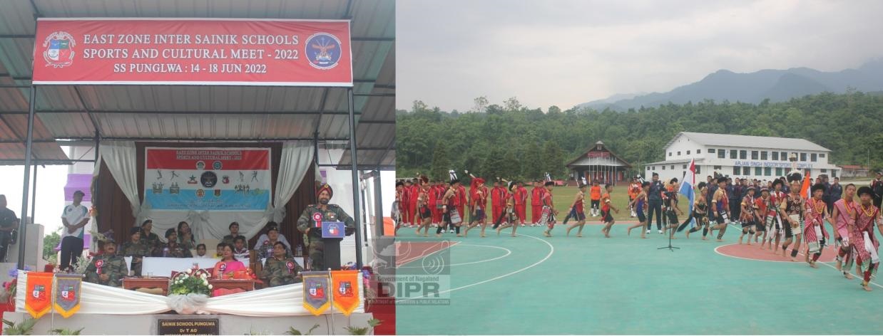 EAST ZONE INTER SAINIK SCHOOLS SPORTS & CULTURAL MEET-2022 UNDERWAY AT SAINIK SCHOOL PUNGLWA   