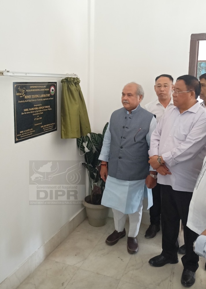 UNION AGRI MINISTER INAUGURATE HONEY LABORATORY AT 7th MILE CHUMOUKEDIMA   