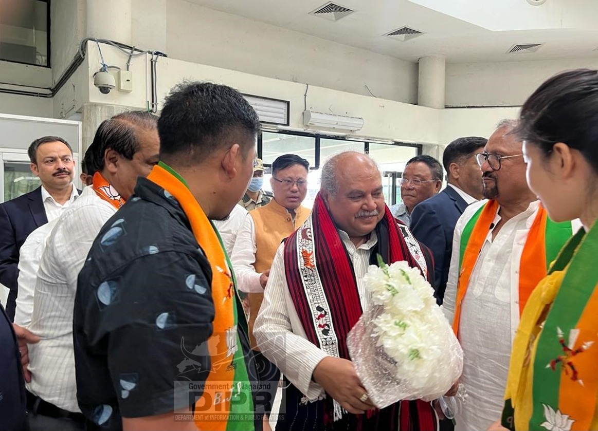Union Minister of Agriculture arrives at Dimapur airport