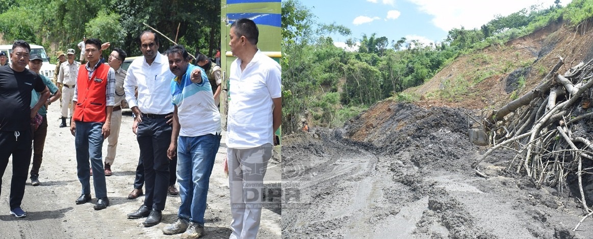 DC Wokha visits landslide area