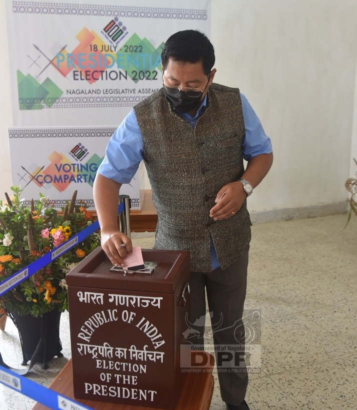 Speaker NLA casting his vote during the Presidential Election