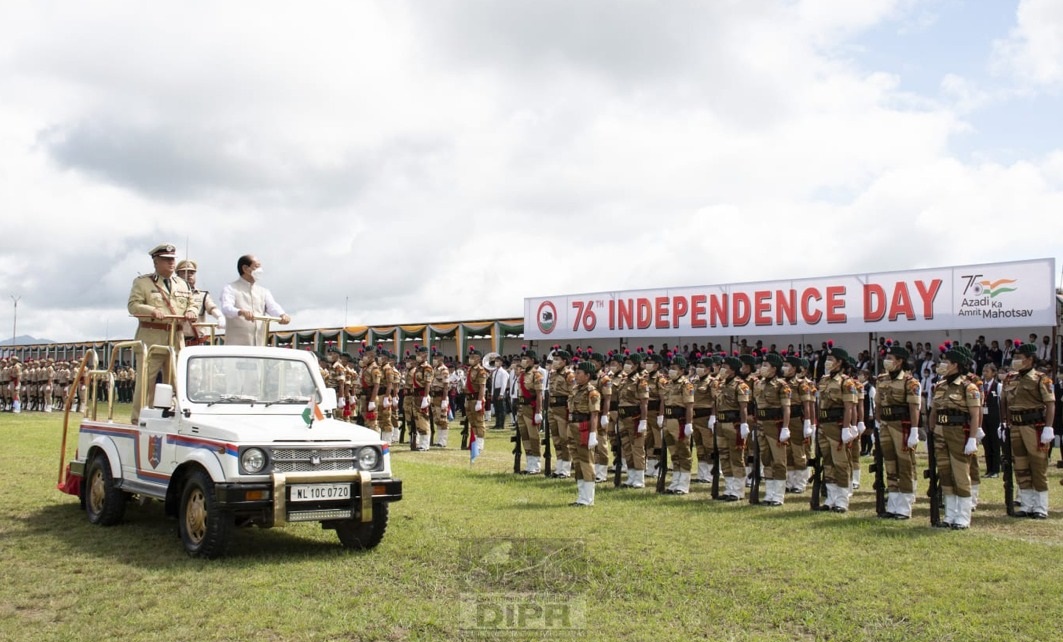 CM inspecting the parade contingents
