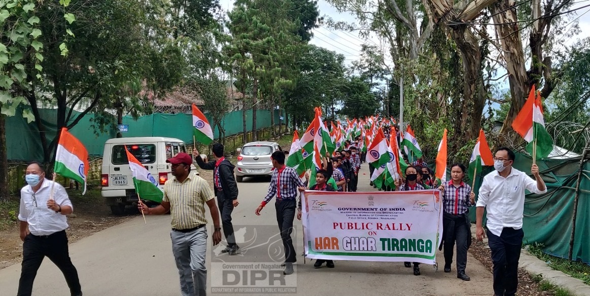 CENTRAL BUREAU OF COMMUNICATION FIELD OFFICE KOHIMA ORGANISES HAR GHAR TIRANGA CAMPAIGN AT KENDRIYA VIDYALA SCHOOL KOHIMA