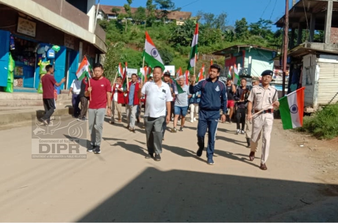 HAR GHAR TIRANGA RALLY HELD AT LONGLENG