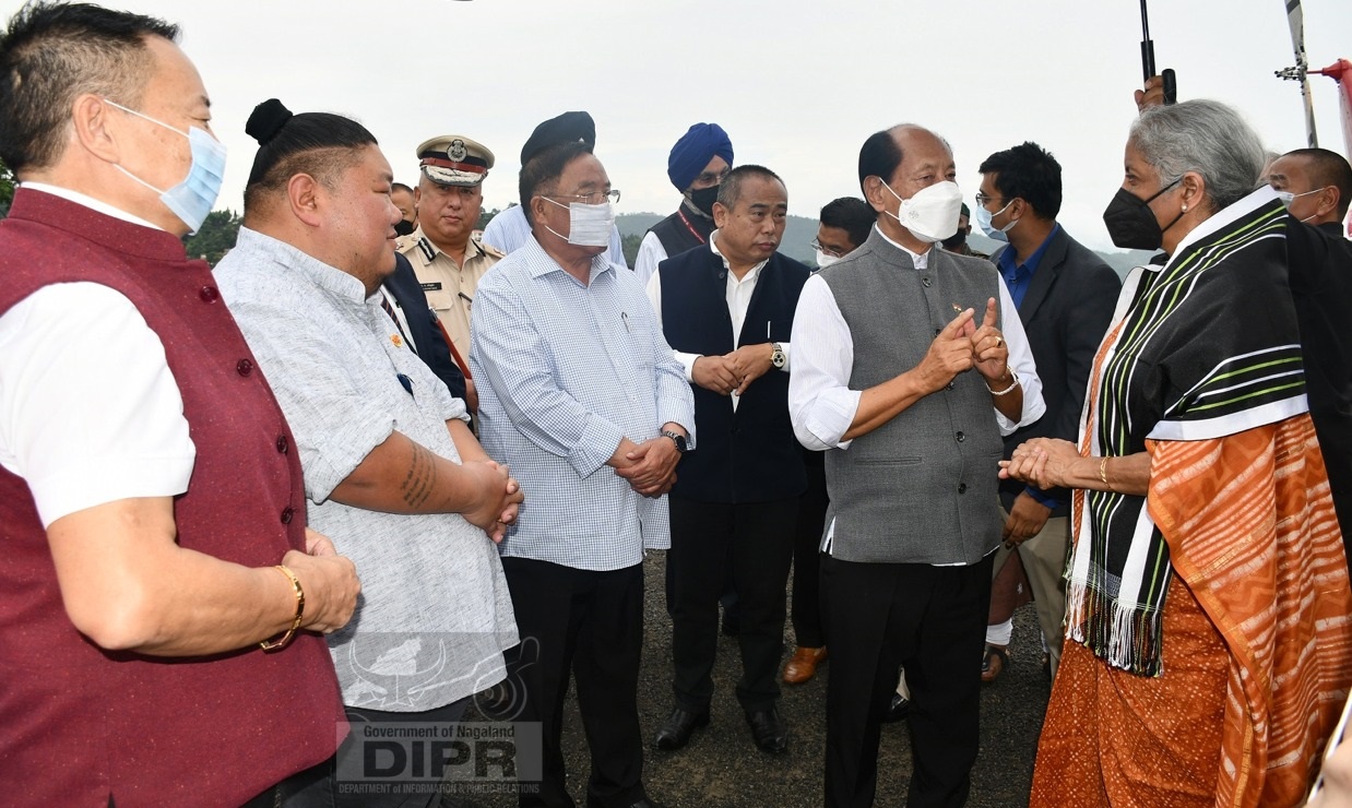 UNION FINANCE MINISTER ARRIVES KOHIMA