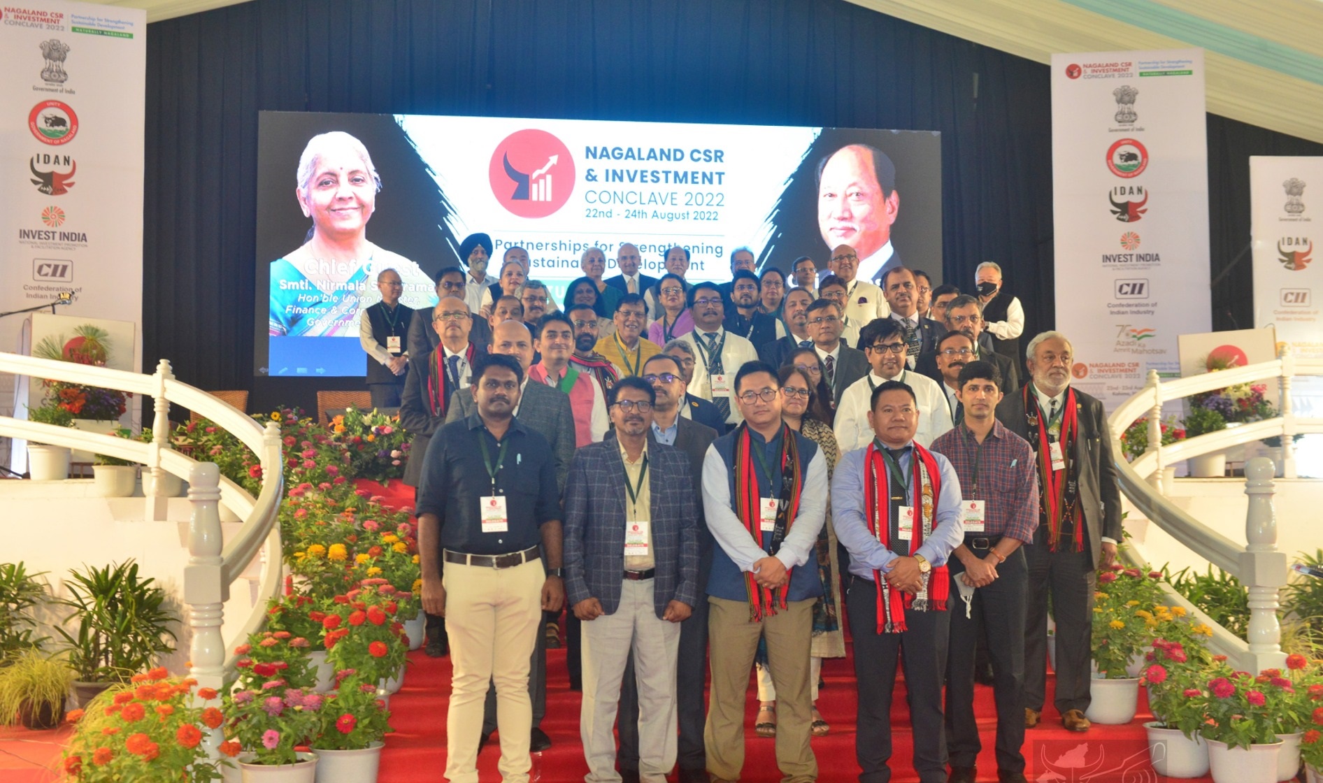 Union Minister, Finance & Corporate Affairs, Nirmala Sitharaman, Chief Minister, Neiphiu Rio and dignitaries along with CEOs and Investors