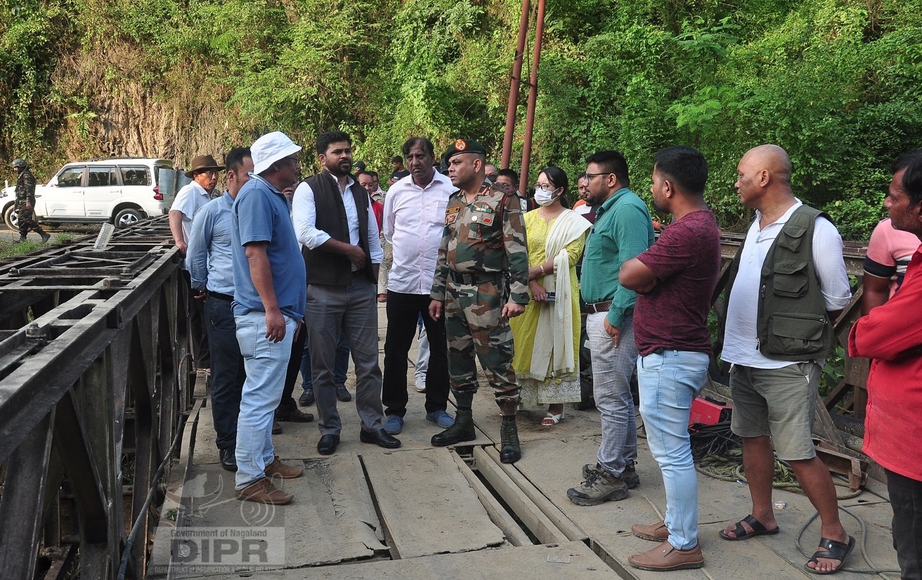 DC MOKOKCHUNG INSPECTS DIKHU BRIDGE