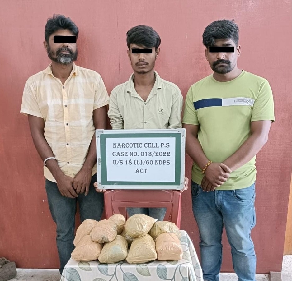 THREE ARRESTED FOR POSSESSING SUSPECTED OPIUM