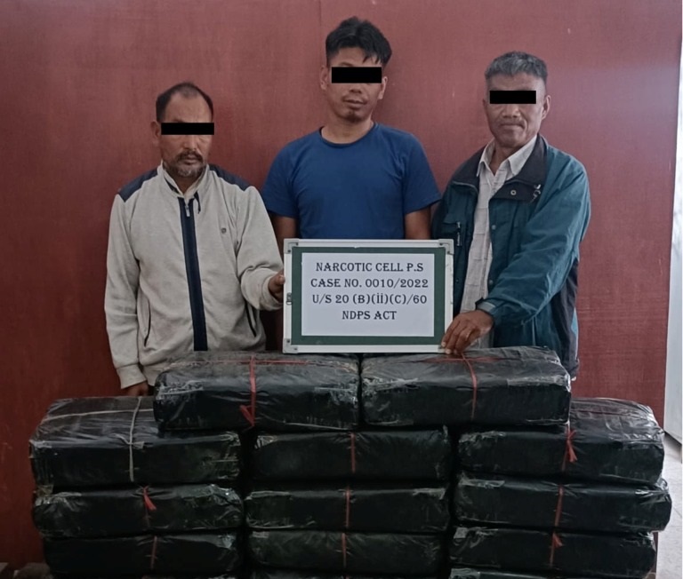 200 KG OF SEIZED GANJA RECOVERED BY NAGALAND POLICE