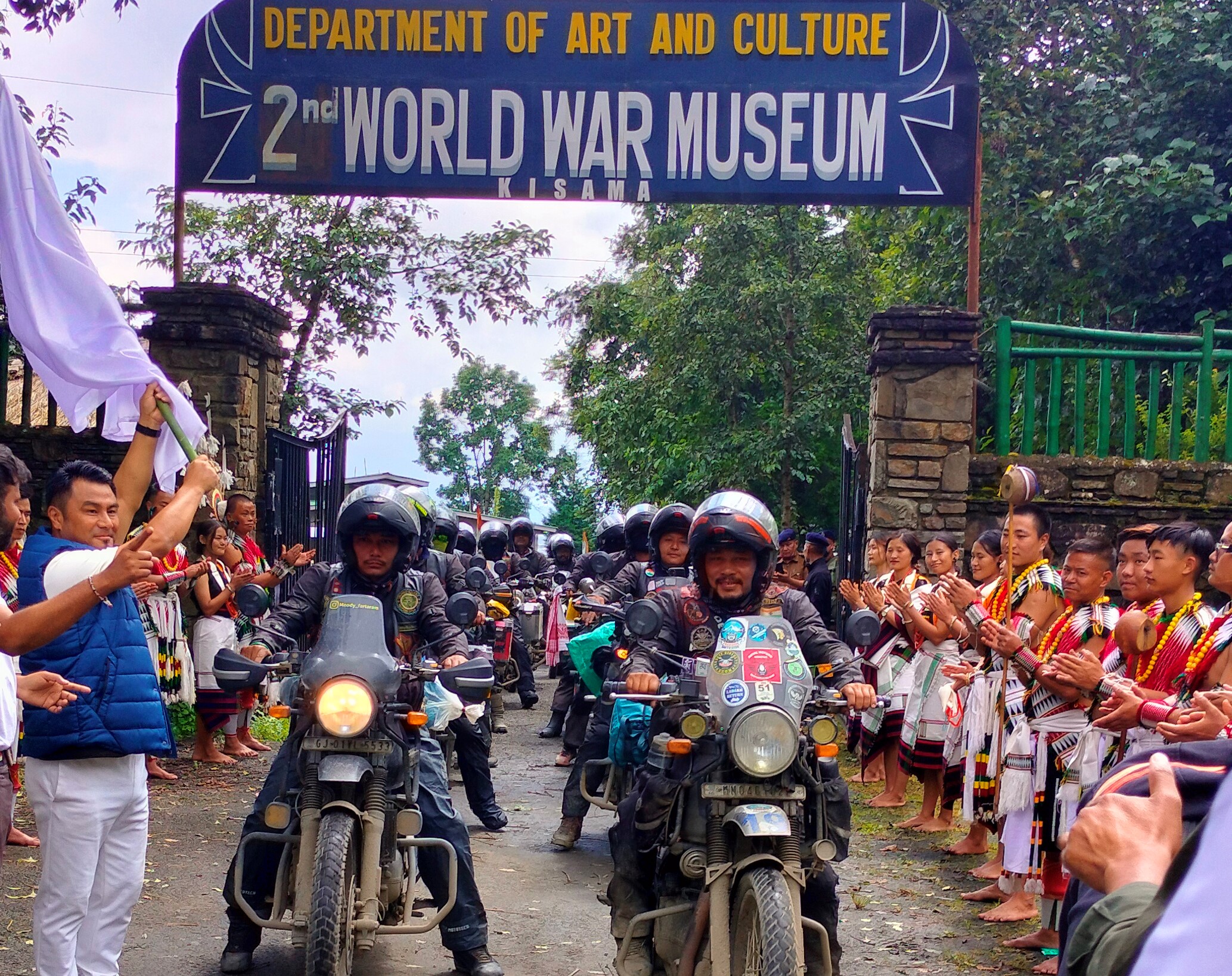 Freedom Moto Ride is being flagged off from the Naga Heritage Village Kisama, Kohima by Advisor Er. Zale Neikha on 9th October 2022.