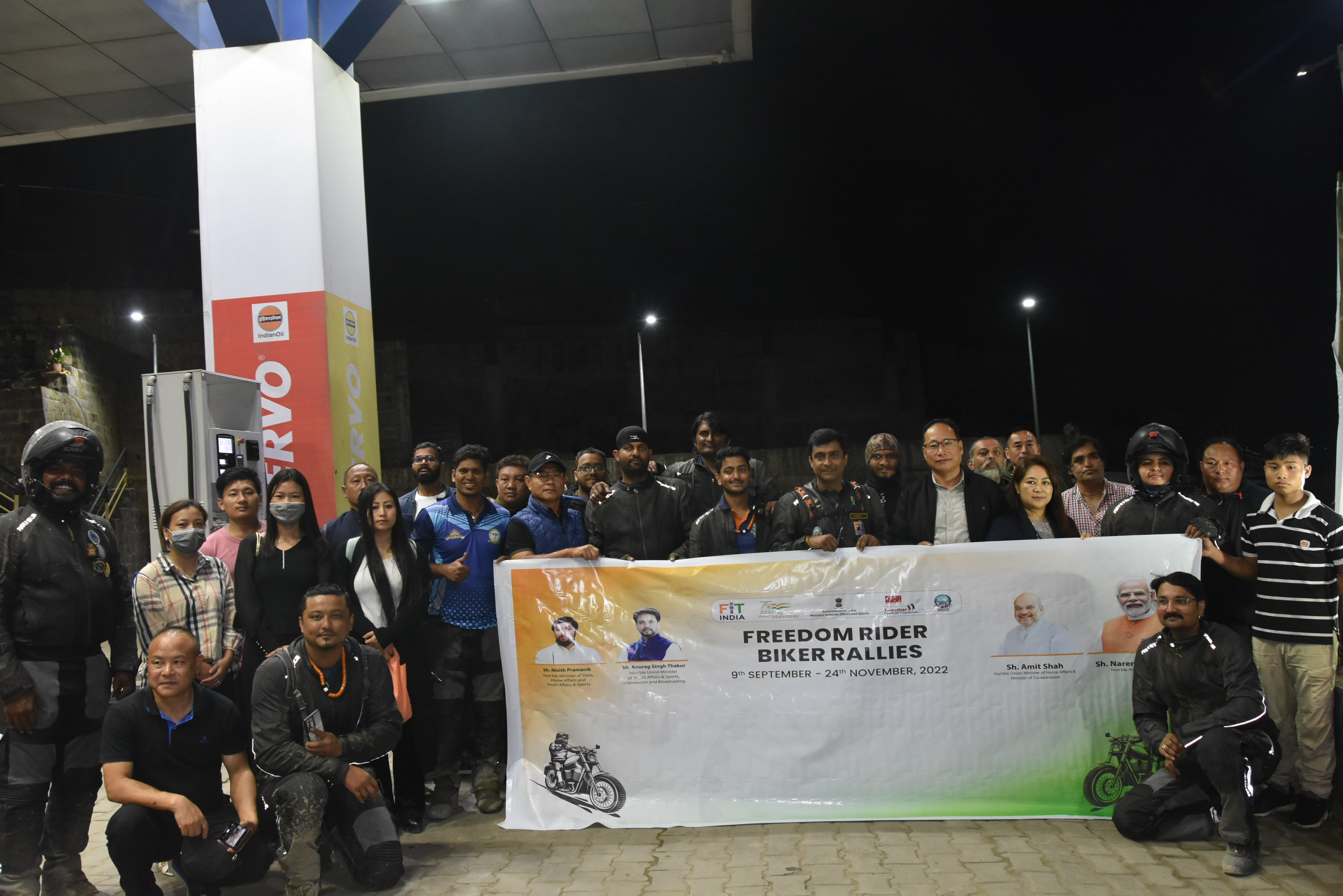  "Freedom Rider Biker Rallies" along with the Kohima team led by Secretary YRS Wezope Kenye on their arrival at Kohima on 8th October 2022. 