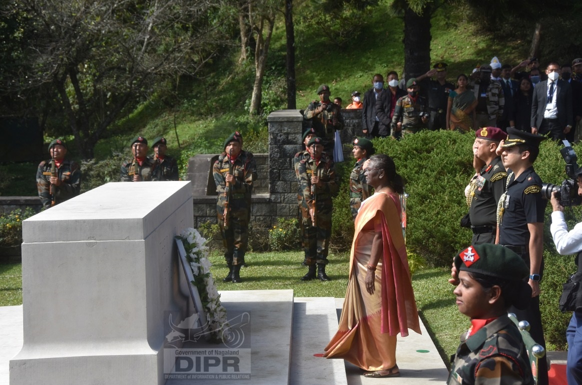 PRESIDENT OF INDIA VISITS KOHIMA WAR CEMETERY