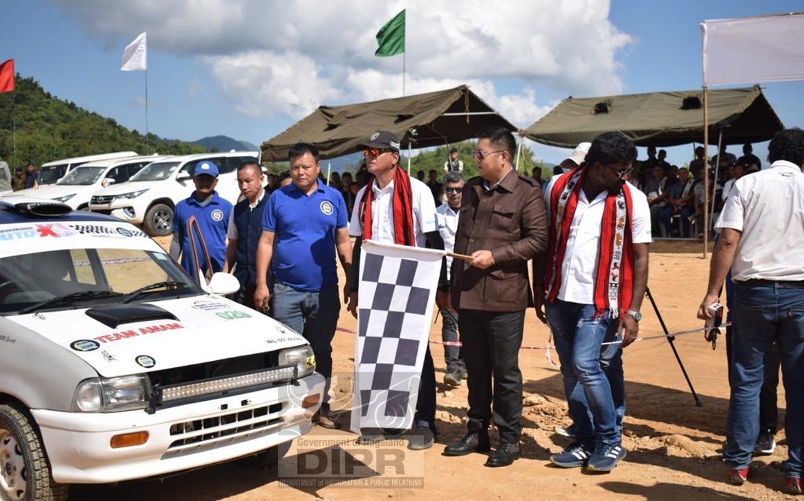 Speaker, NLA flags of INAC at Rempukong Ground, Ungma Mokokchung