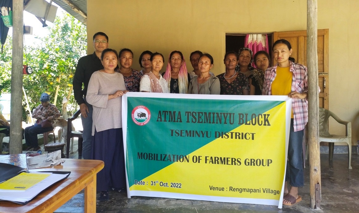ATMA CONDUCTS FIELD DEMONSTRATION CUM MOBILIZATION OF FARMERS IN TSEMINYU