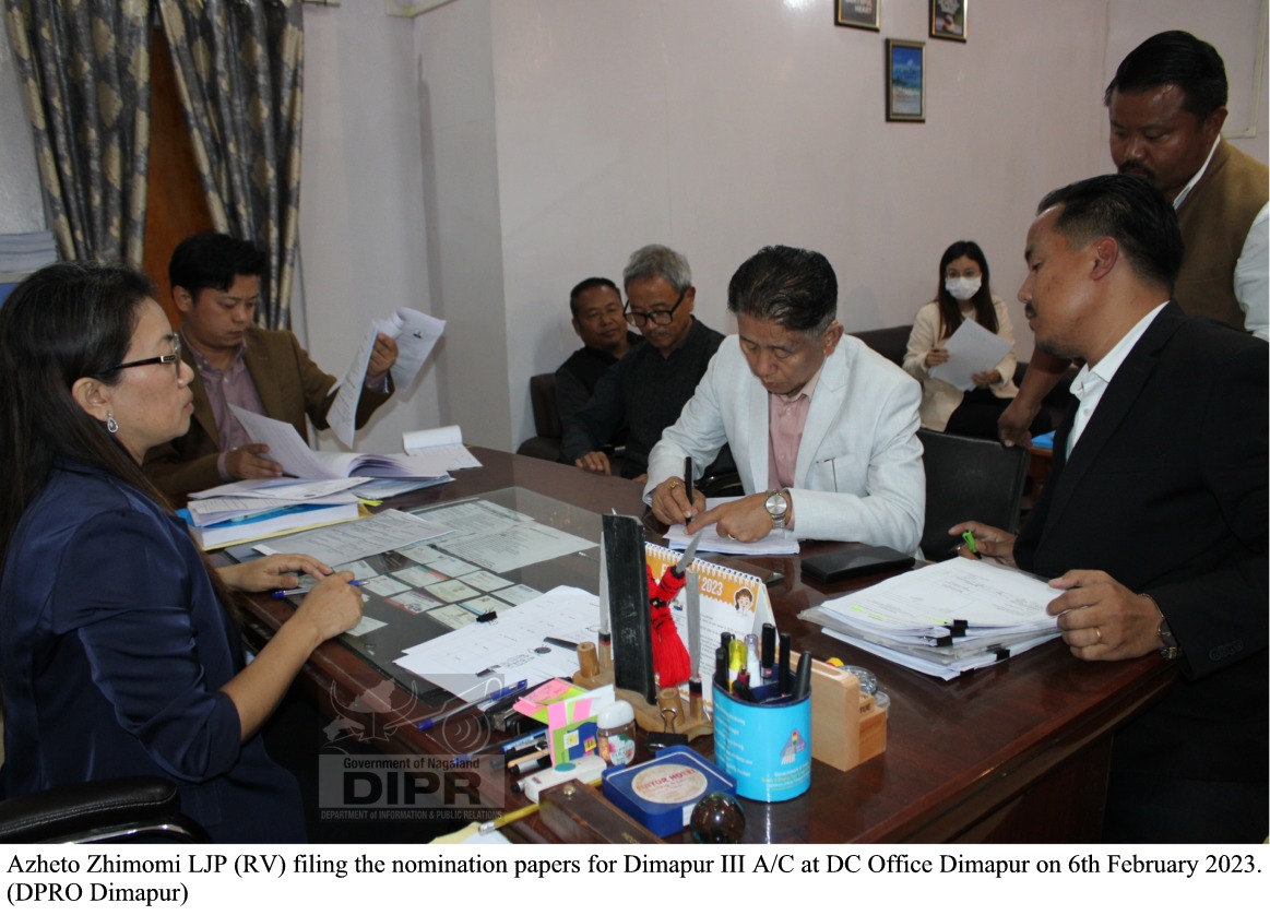 EIGHT CANDIDATES FILES NOMINATIONS AT DIMAPUR DCs OFFICE