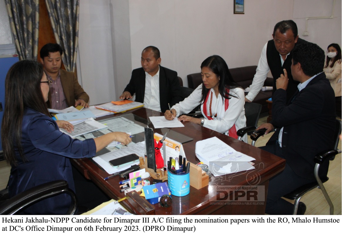 EIGHT CANDIDATES FILES NOMINATIONS AT DIMAPUR DCs OFFICE
