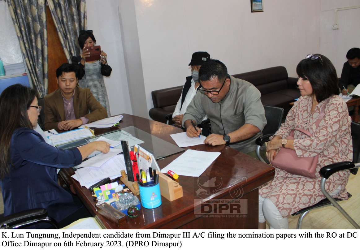 EIGHT CANDIDATES FILES NOMINATIONS AT DIMAPUR DCs OFFICE