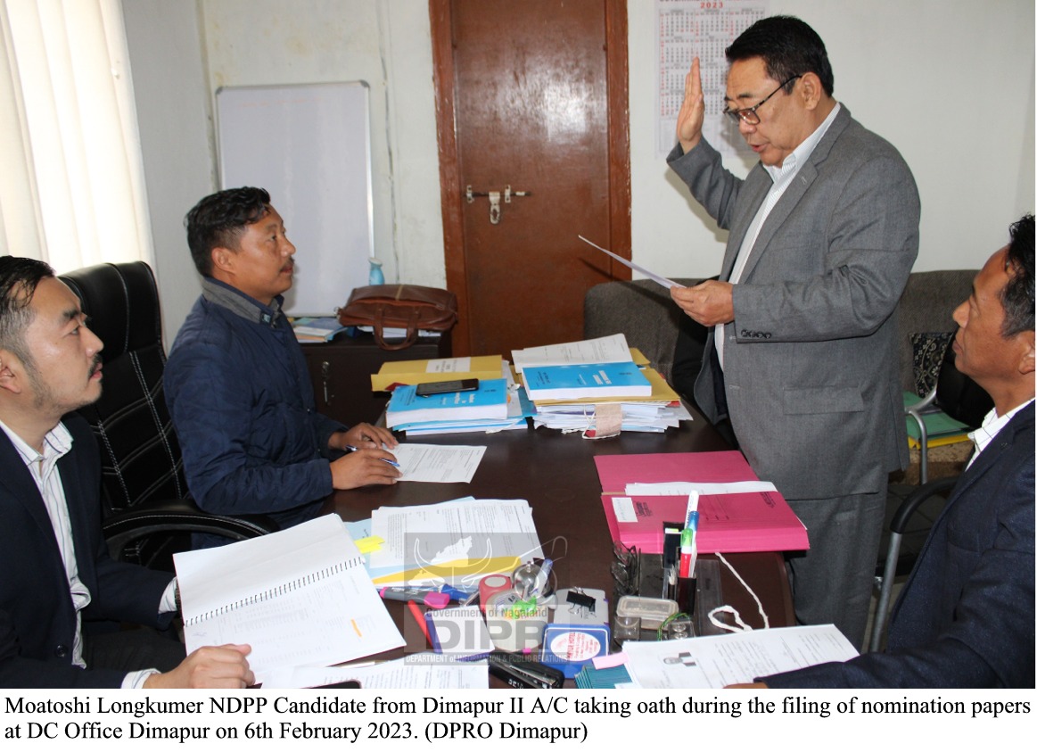 EIGHT CANDIDATES FILES NOMINATIONS AT DIMAPUR DCs OFFICE
