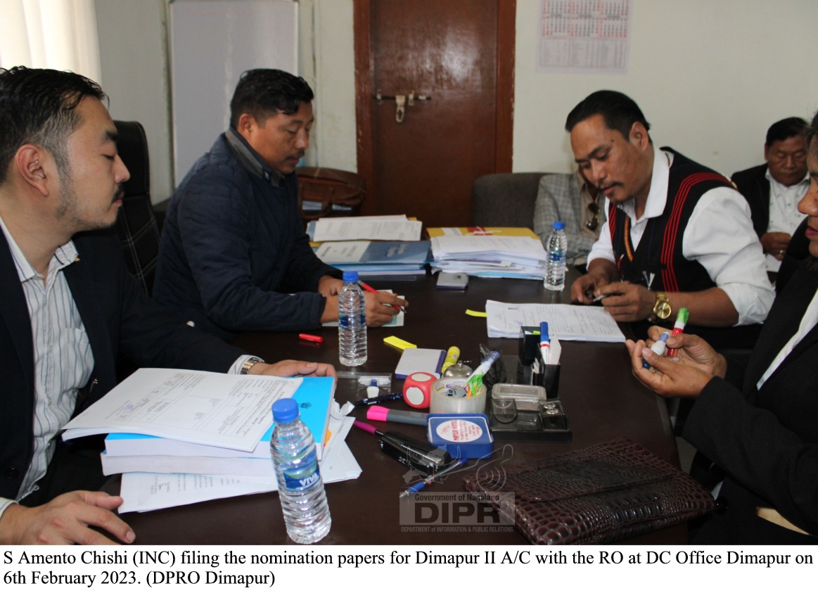 EIGHT CANDIDATES FILES NOMINATIONS AT DIMAPUR DCs OFFICE