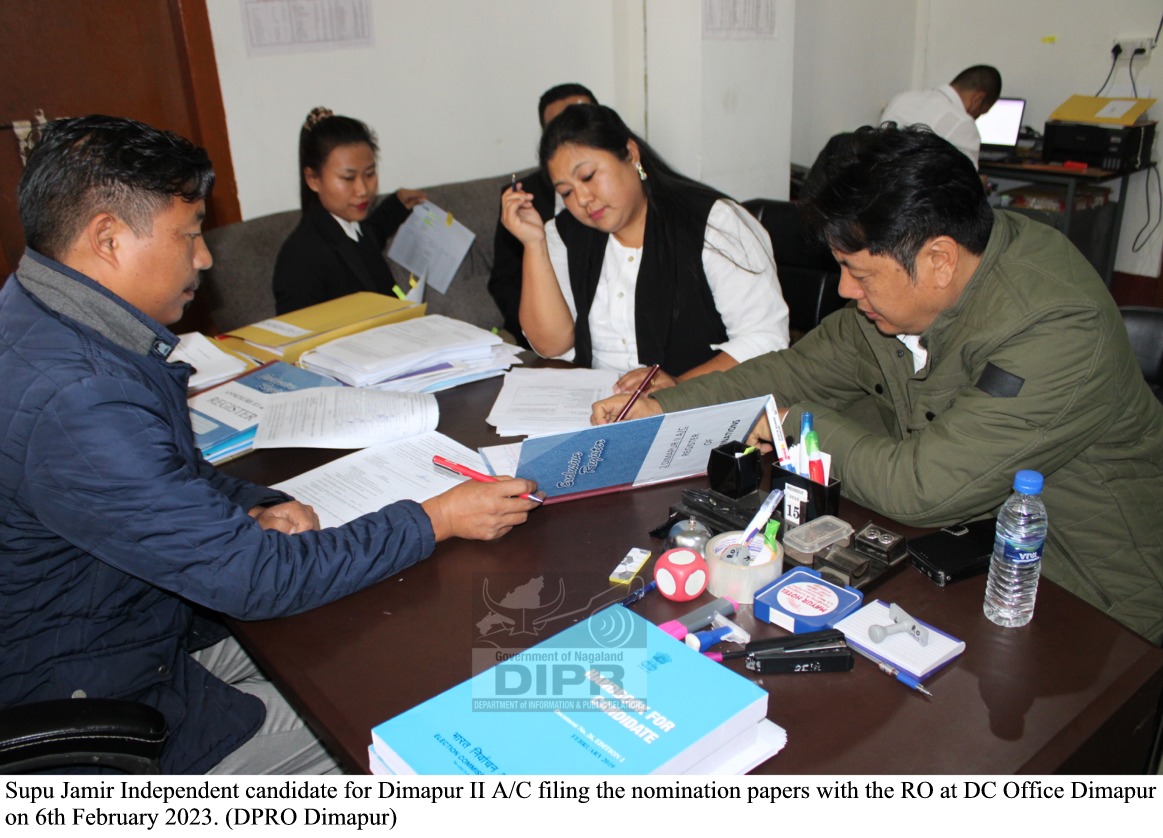 EIGHT CANDIDATES FILES NOMINATIONS AT DIMAPUR DCs OFFICE