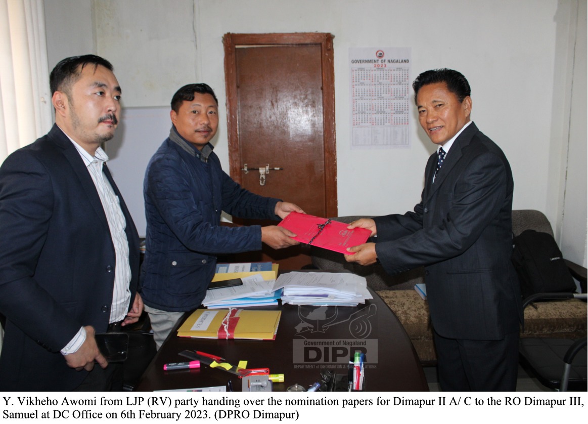 EIGHT CANDIDATES FILES NOMINATIONS AT DIMAPUR DCs OFFICE