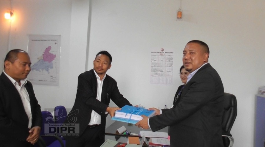 V. Pushika Aomi filing his nomination at Chumoukedima