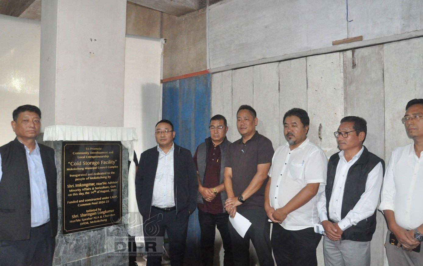 Advisor, Minority Affairs & Sericulture, Imkongmar formally dedicated the cold storage facility at MMC complex, Mokokchung on 14th August 2025.