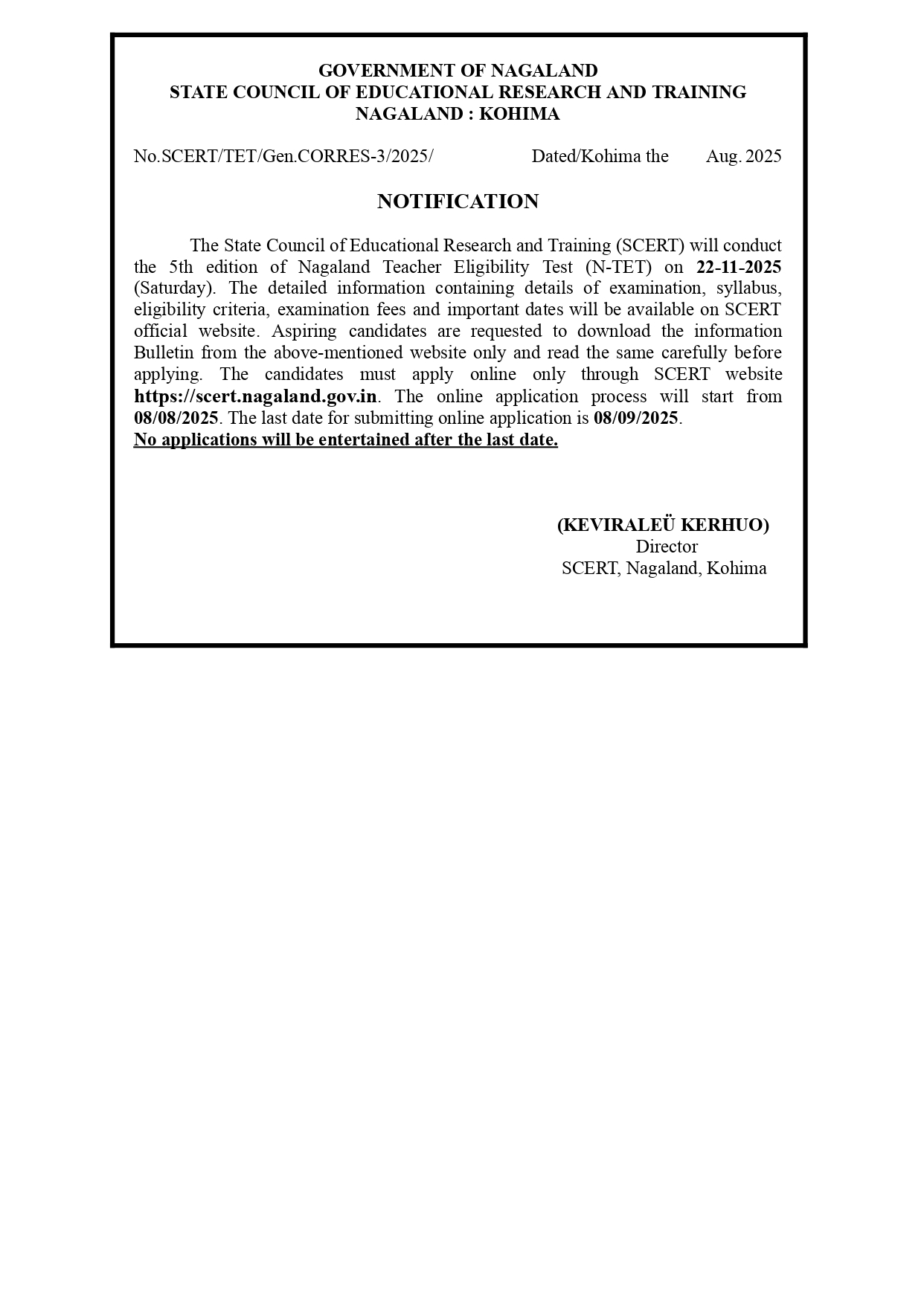 Notification-Scert