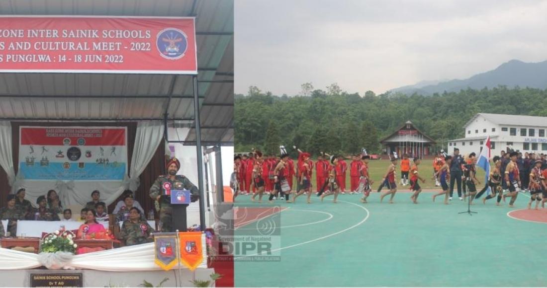 EAST ZONE INTER SAINIK SCHOOLS SPORTS & CULTURAL MEET-2022 UNDERWAY AT SAINIK SCHOOL PUNGLWA   
