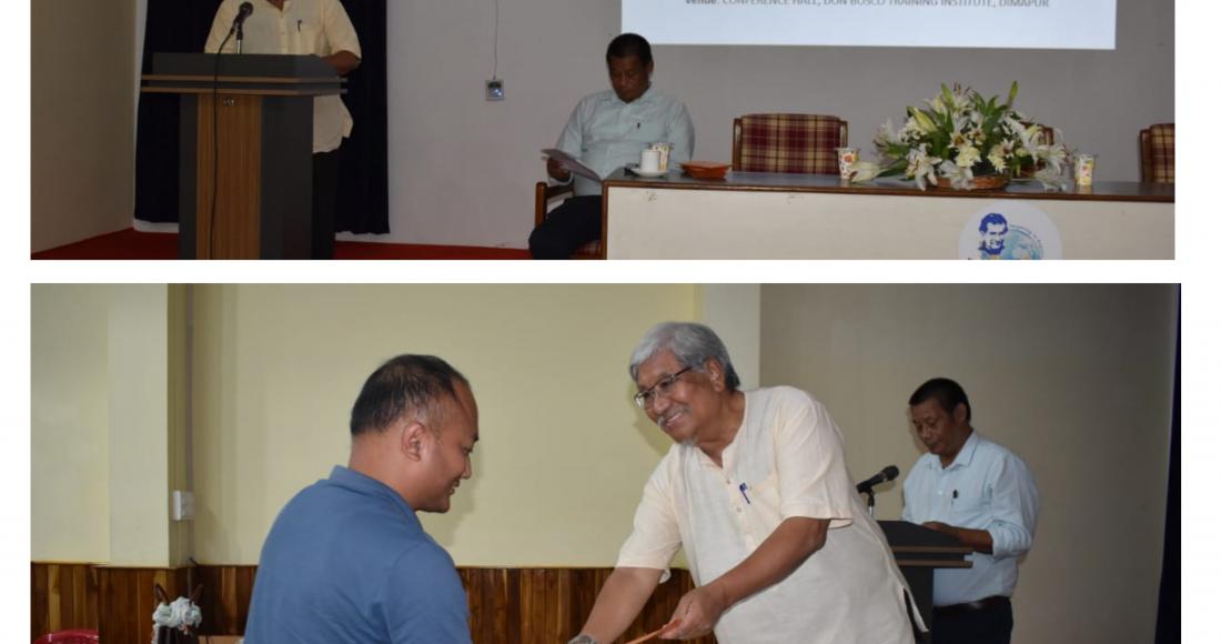 Photo caption: Advisor, Dr. Neikiesalie Kire graced the valedictory function of the capacity-building programme on the 15th Finance Commission Grants for ULBs held at the Don Bosco Training Institute, Dimapur on 23rd September 2022.