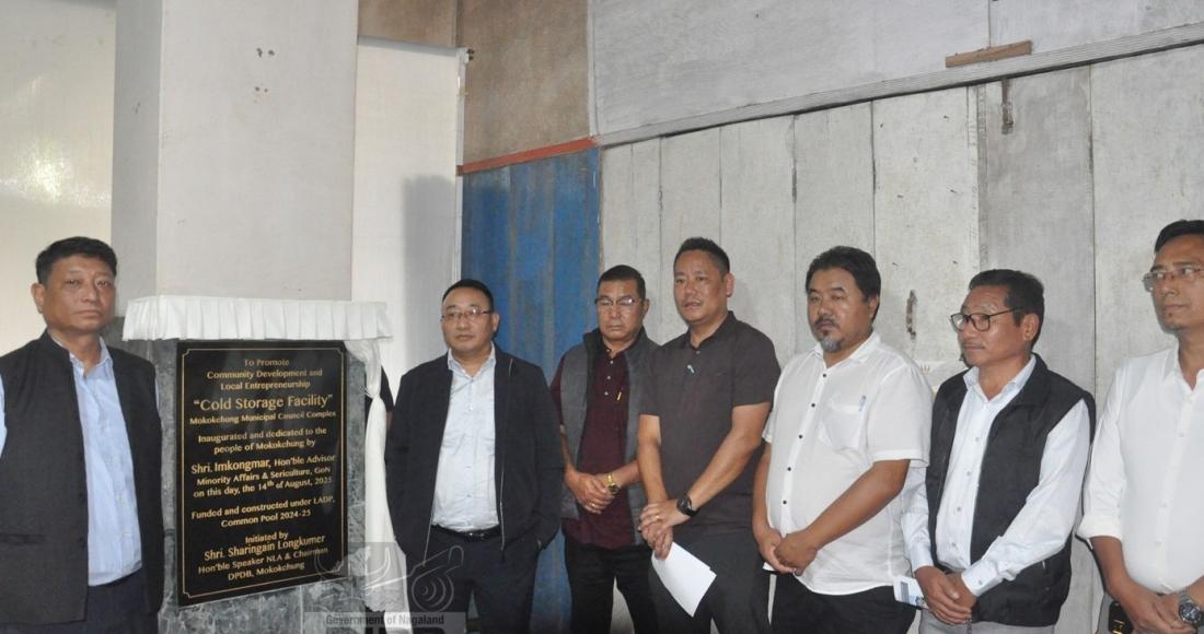 Advisor, Minority Affairs & Sericulture, Imkongmar formally dedicated the cold storage facility at MMC complex, Mokokchung on 14th August 2025.